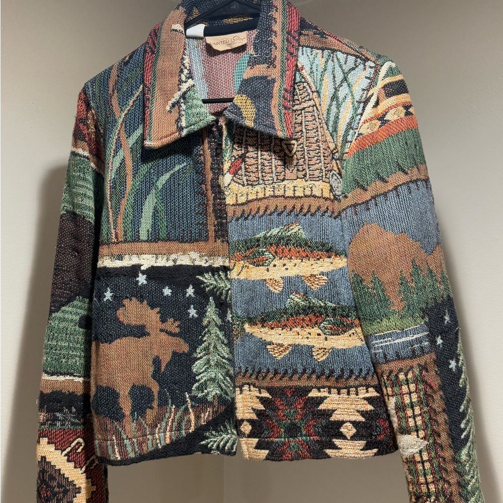 Vintage Painted Pony Tapestry Jacket